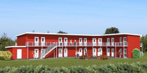 Mit Nordseeblick - der neue Erweiterungsbau der Jugendherberge Schillighörn steht direkt hinter dem Deich.