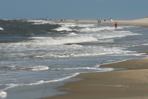 StA?rmische Nordsee auf der Insel Borkum